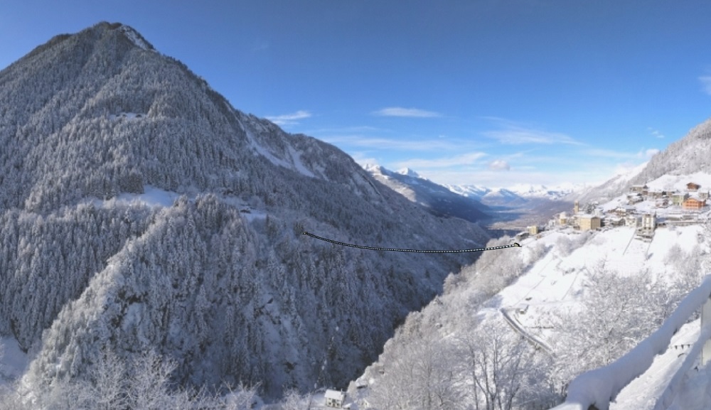 Passerella in Val Tartano inverno